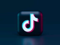 TikTok 3d icon concept dark mode style