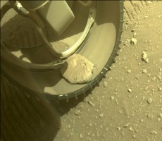 Um Houston, There's A Mars Rock Wedged In The Wheel Of NASA's $2.2B Perseverance Rover