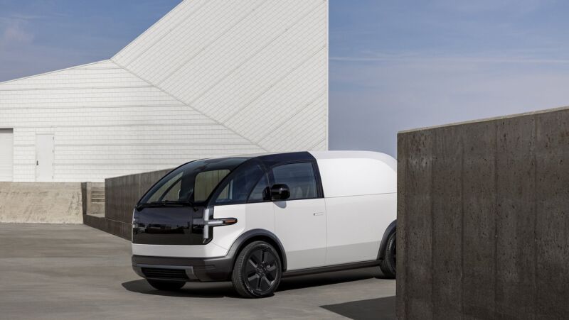 Canoo's lifestyle vehicle will be too small to fit NASA's needs, but perhaps the Artemis Crew Transport Vehicle will look like a stretched-out version of this van.