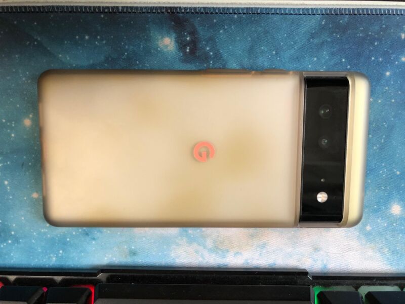 This is a "pink" case after a few months.