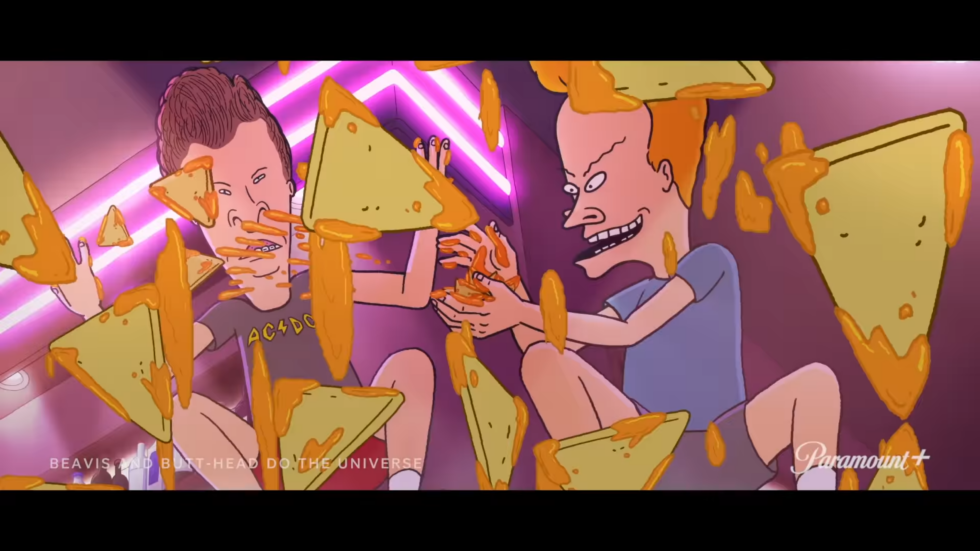 This many years later, these dudes still love AC/DC and Metallica T-shirts. Also, nachos. Lots of nachos.