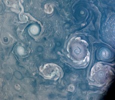 NASA's Stunning Juno Images Reveal Jupiter's Hurricane-Like Spiral Wind Patterns