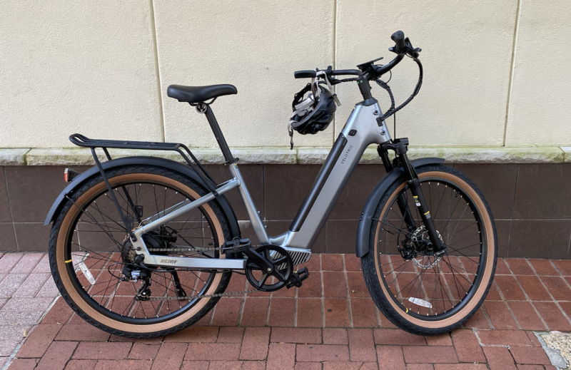 Image of a grey bicycle.