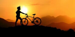 Biker Mountain Bike Sunset