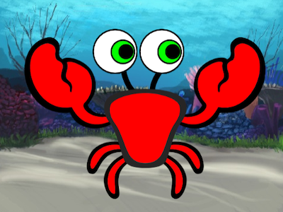 A sea creature with large eyes.