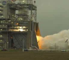 Watch NASA's Redesigned Moon Rocket Engine Spew Fire In Aborted Test Run