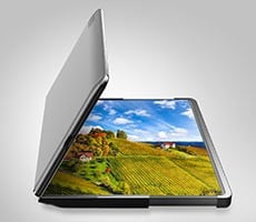 Samsung's Flex Hybrid OLED Display Concept Aims To Slide Into Foldable Laptops