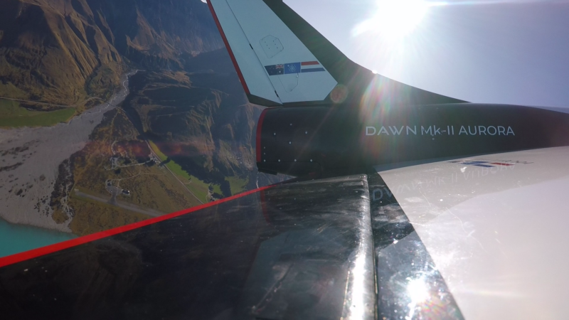 Dawn Aerospace's Mk-II Aurora takes to the skies under rocket power.