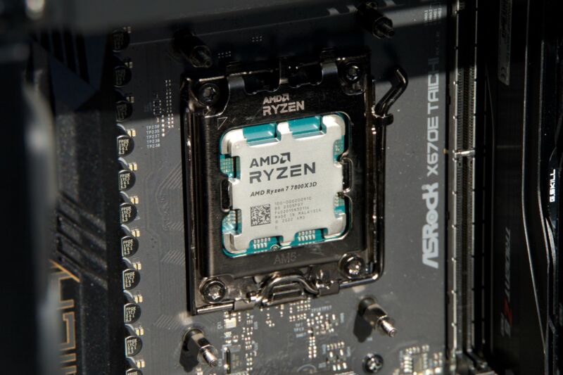 The AMD Ryzen 7 7800X3D. 