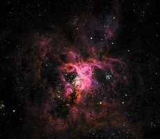 Ballon-Borne SuperBIT Telescope Captures A Glorious Galaxy Collision On Its First Voyage