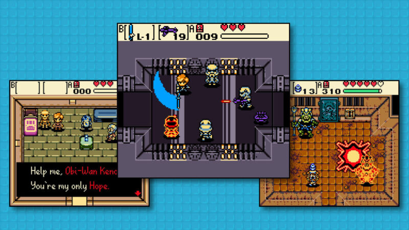 A trio of fan-made Game Boy Color-style images for a game that never was.