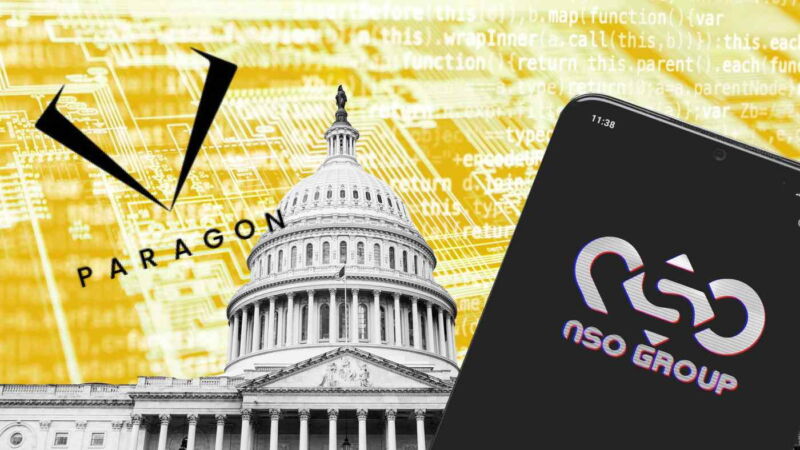 Montage of Paragon and NSO Group logos