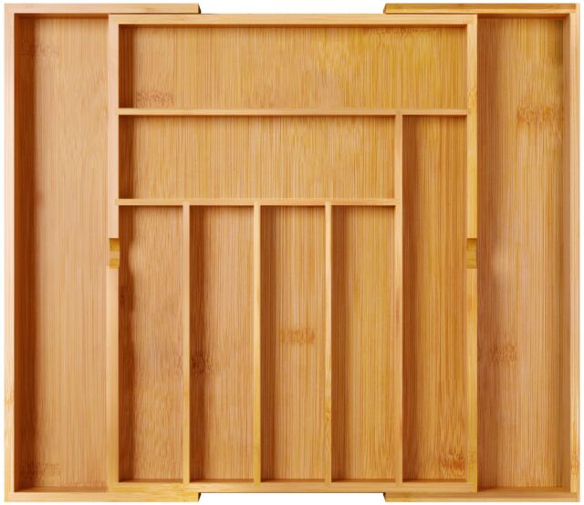 Expandable drawer insert can keep office items like pens, tools, and more organized.