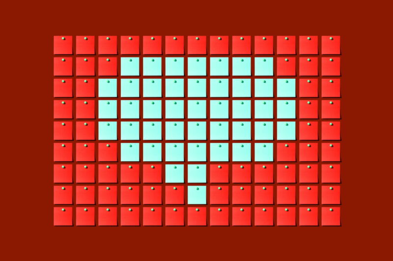 pixelated word balloon
