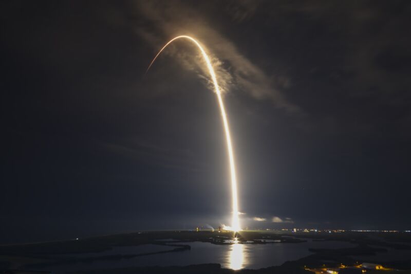 A Falcon 9 launch of 22 Starlink satellites on Wednesday, August 16, 2023.