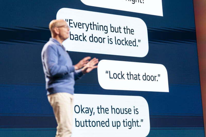 Dave Limp, Senior Vice President, Devices & Services, talks about Alexa's conversational ability at Amazon's HQ2 in Crystal City, Virginia on September 20, 2023.