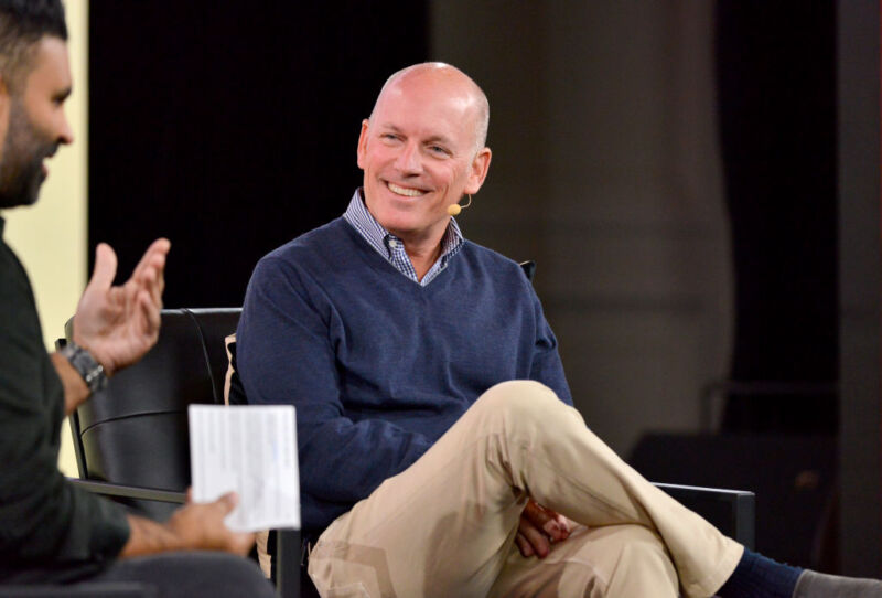 Craig Peters, CEO of Getty Images, speaks onstage during Vox Media's 2023 Code Conference.