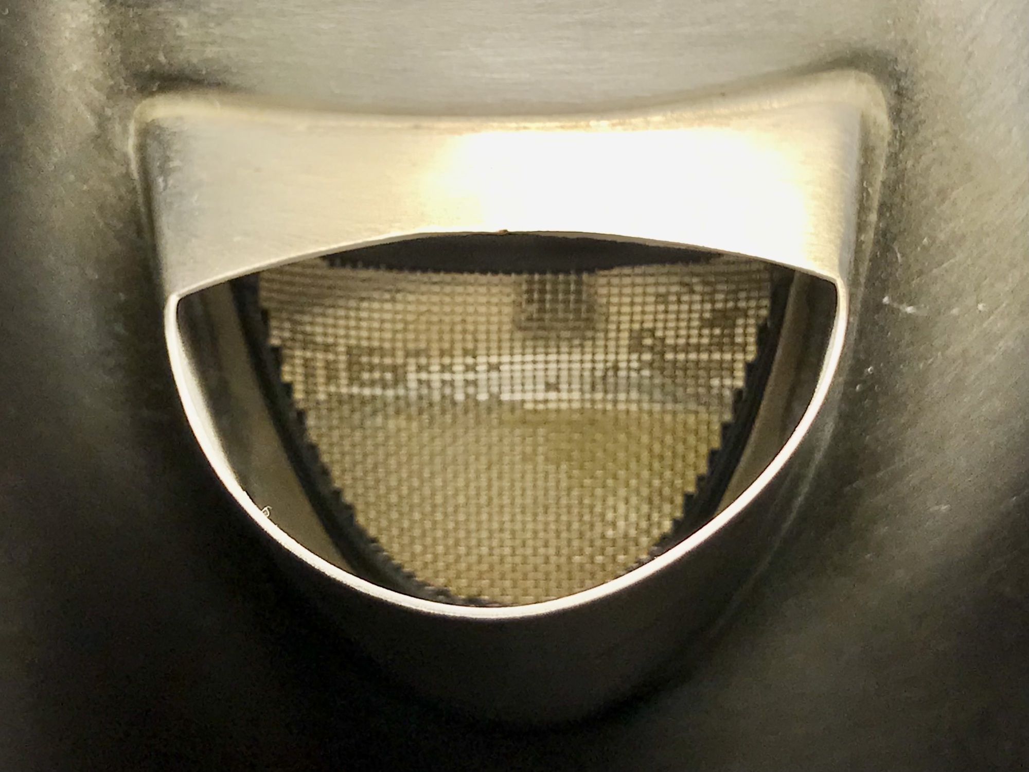 mineral deposits on filter of stainless steel electric kettle