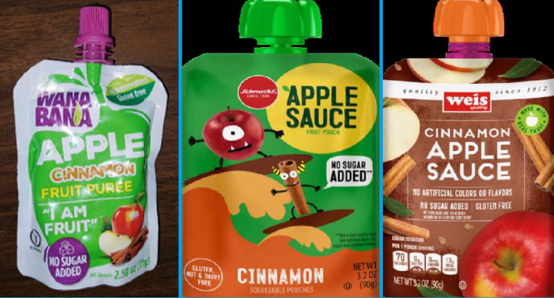 The three pouches so far linked to lead contamination.