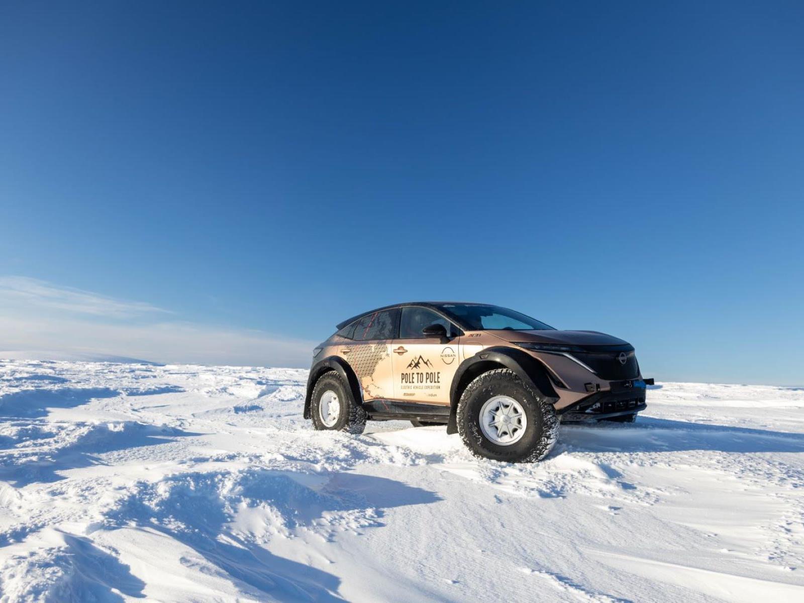 Nissan's Ariya Just Became The First EV To Trek 18K Miles From North To South Pole