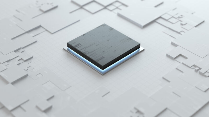 Abstract picture of a chip