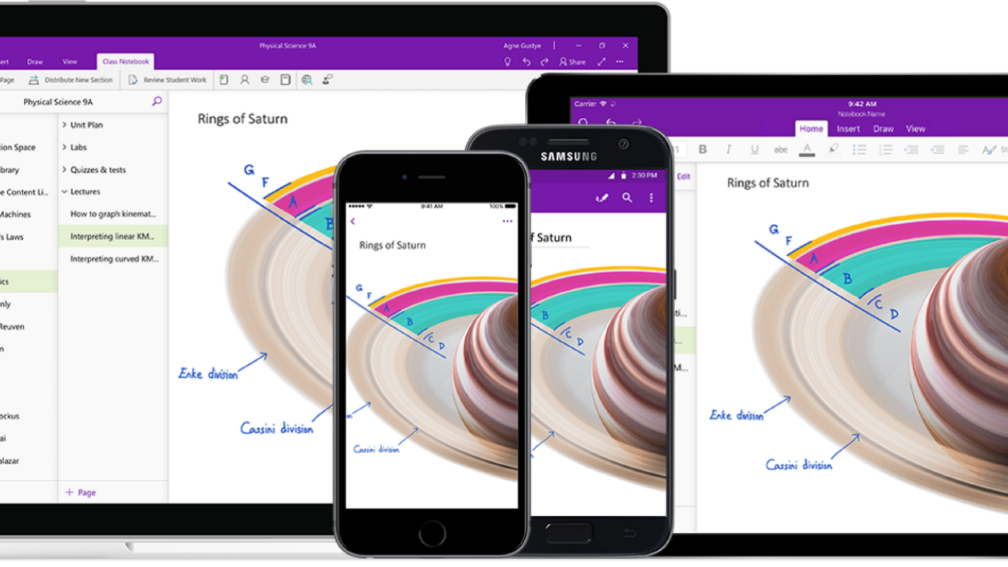 Microsoft OneNote apps across different platforms