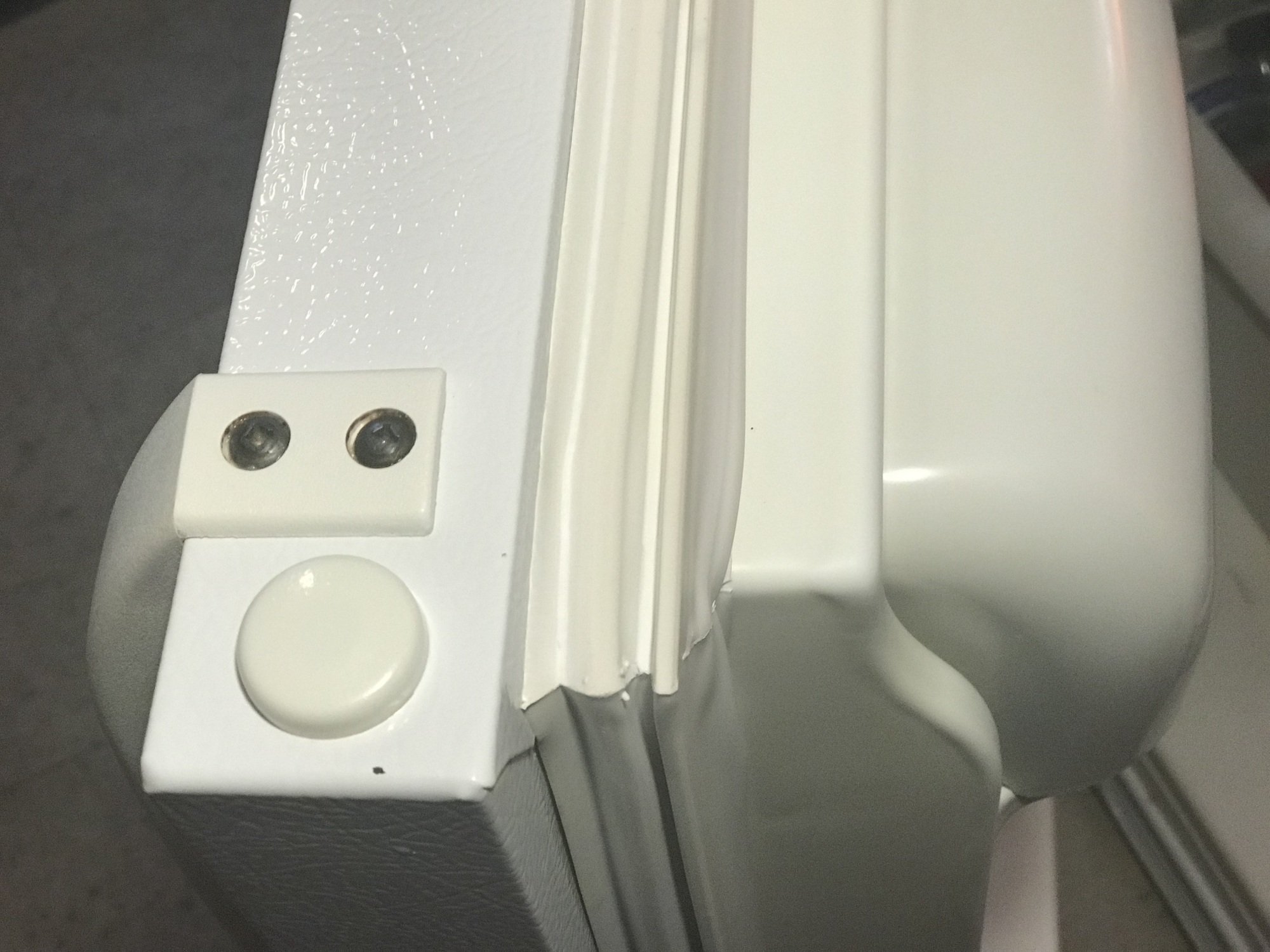 clean white refrigerator seal gasket