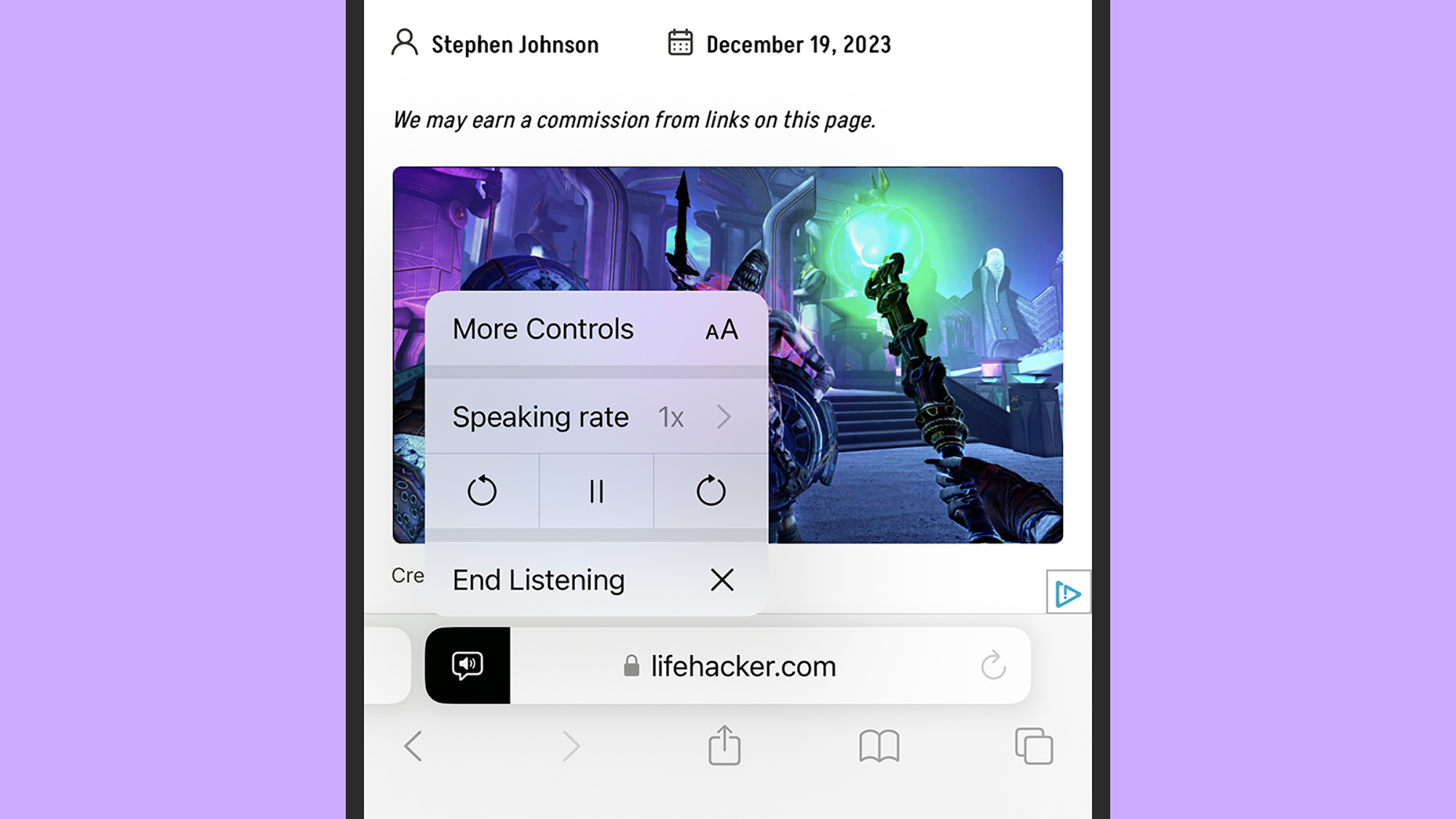 Read aloud on iOS