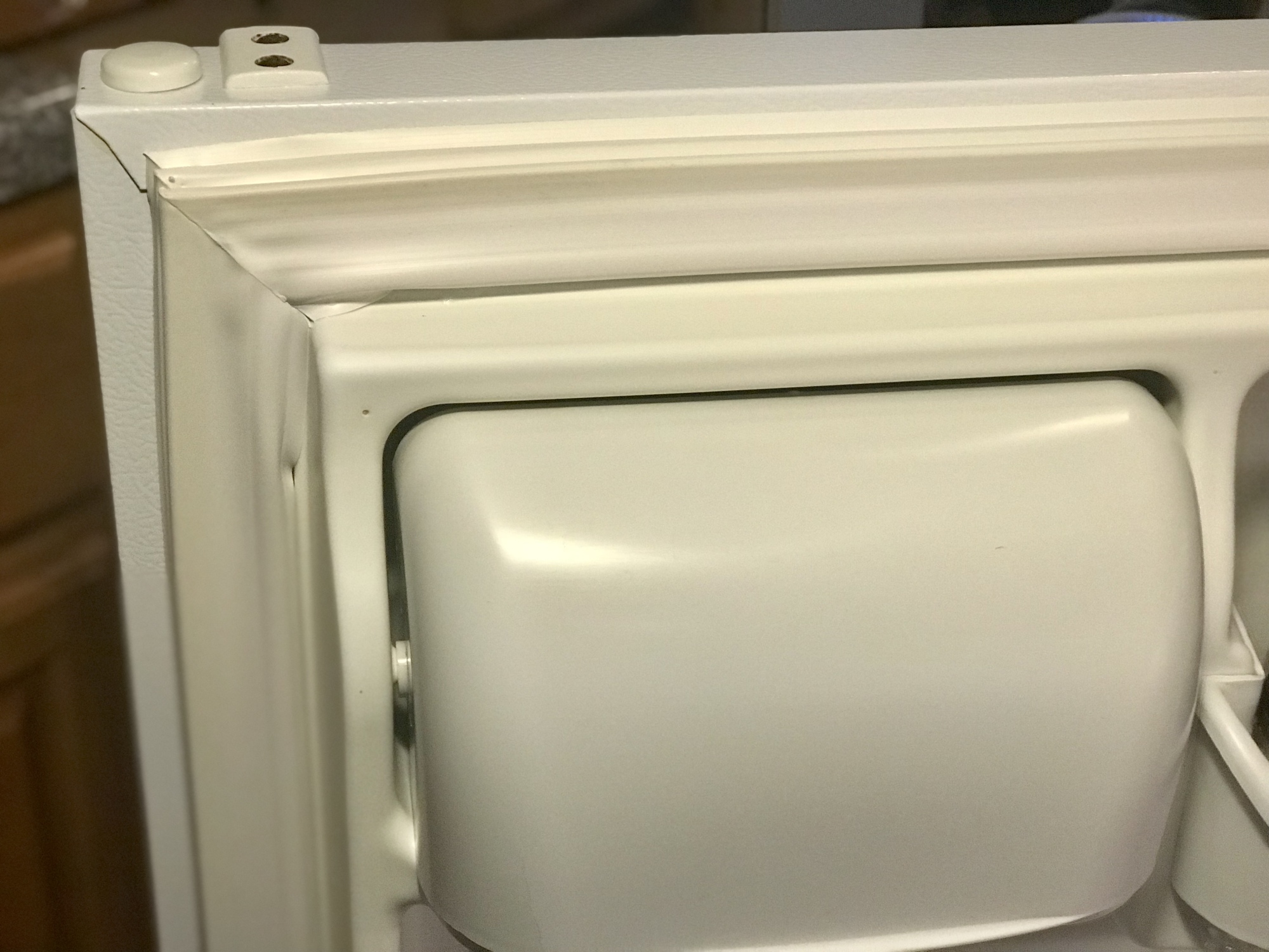 clean white refrigerator seal gasket