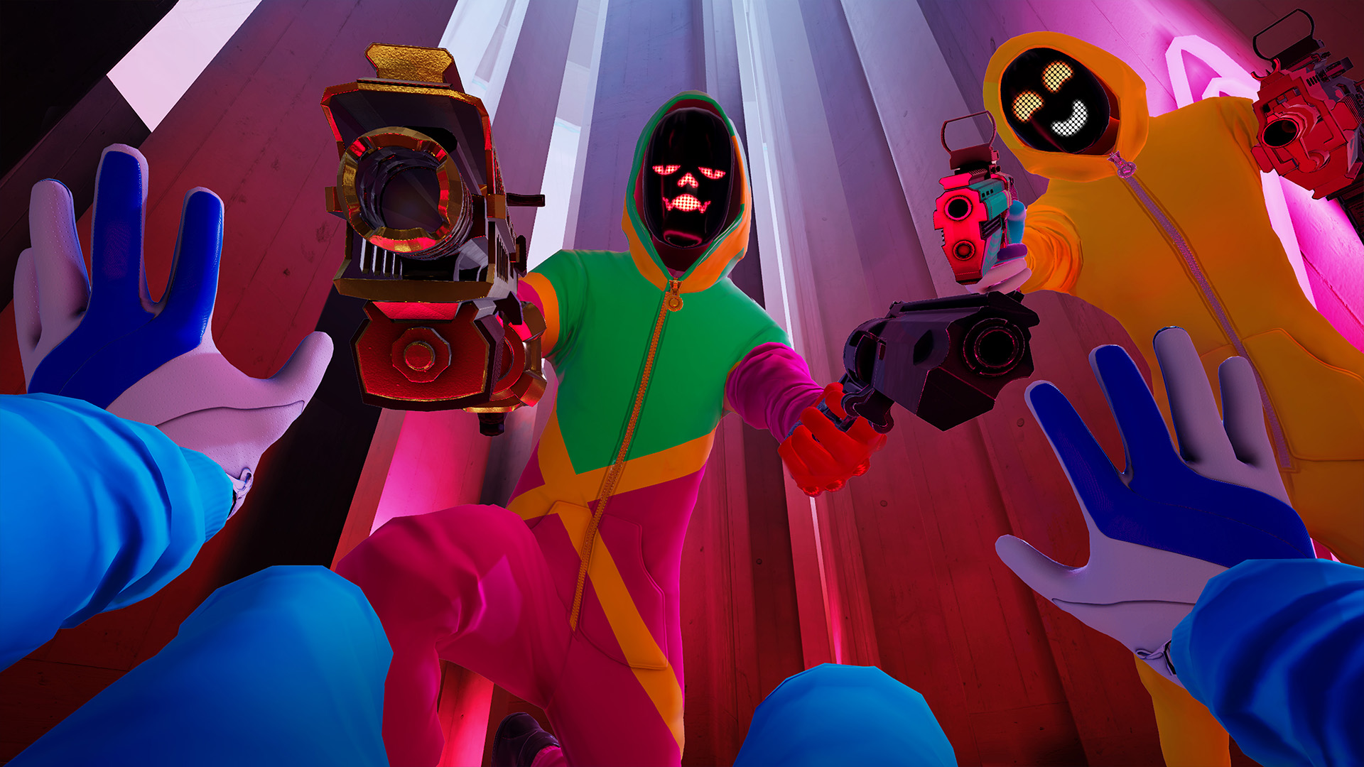 A screenshot from the game FRENZIES by nDreams.