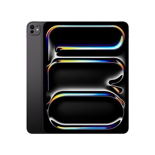 Apple iPad Pro 13-Inch (M4): Built for Apple Intelligence, Ultra Retina XDR Display, 256GB, 12MP Front/Back Camera, LiDAR Scanner, Wi-Fi 6E + 5G Cellular, All-Day Battery Life — Space Black