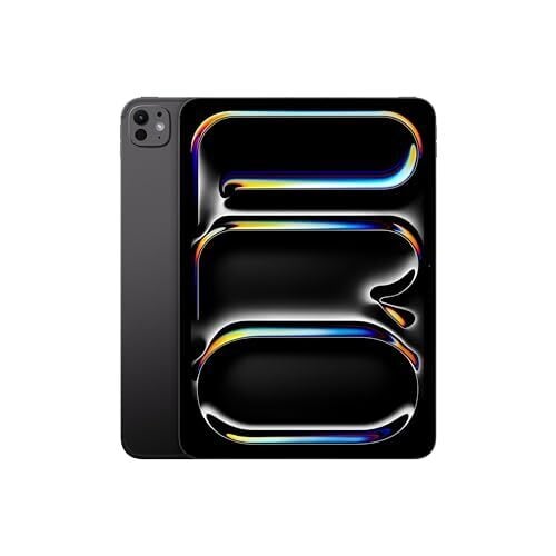 Apple iPad Pro 11-Inch (M4): Built for Apple Intelligence, Ultra Retina XDR Display, 256GB, 12MP Front/Back Camera, LiDAR Scanner, Wi-Fi 6E + 5G Cellular, All-Day Battery Life — Space Black