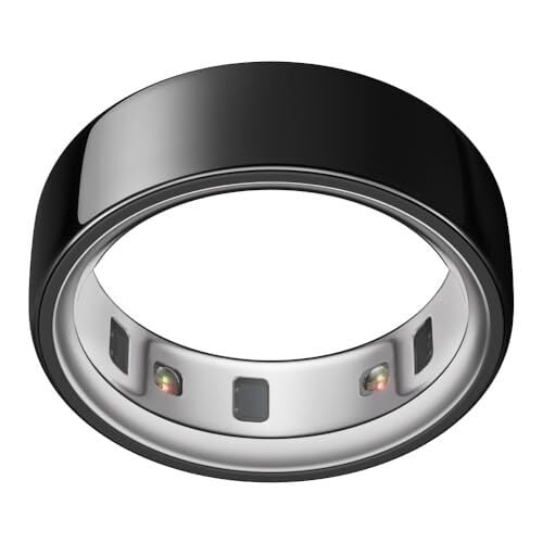 Oura Ring 4 - Black - Size 8 - Smart Ring - Size First with Oura Ring 4 Sizing Kit - Sleep Tracking Wearable - Heart Rate - Fitness Tracker - Up to 8 Days of Battery Life