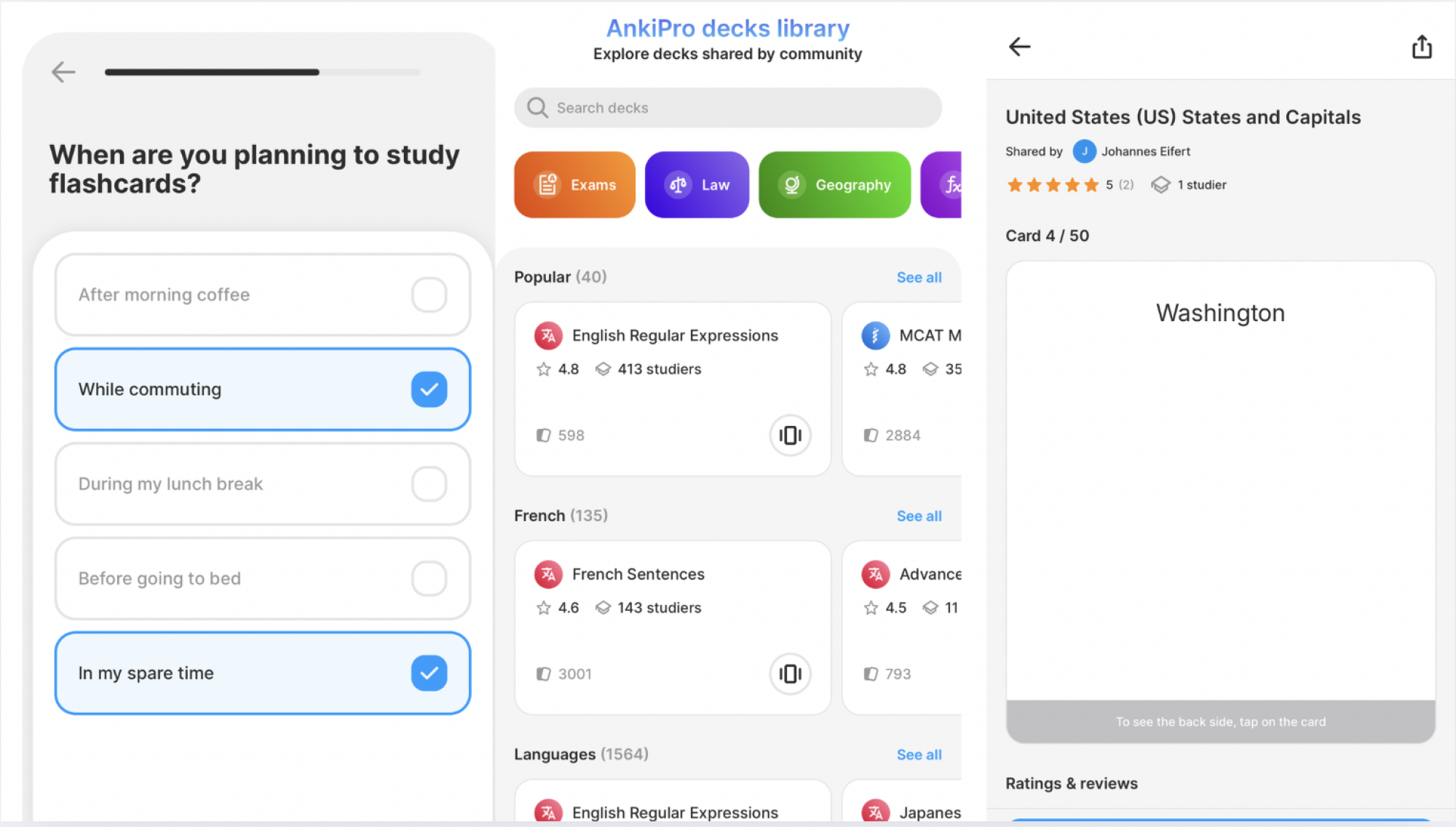 Anki app on iOS