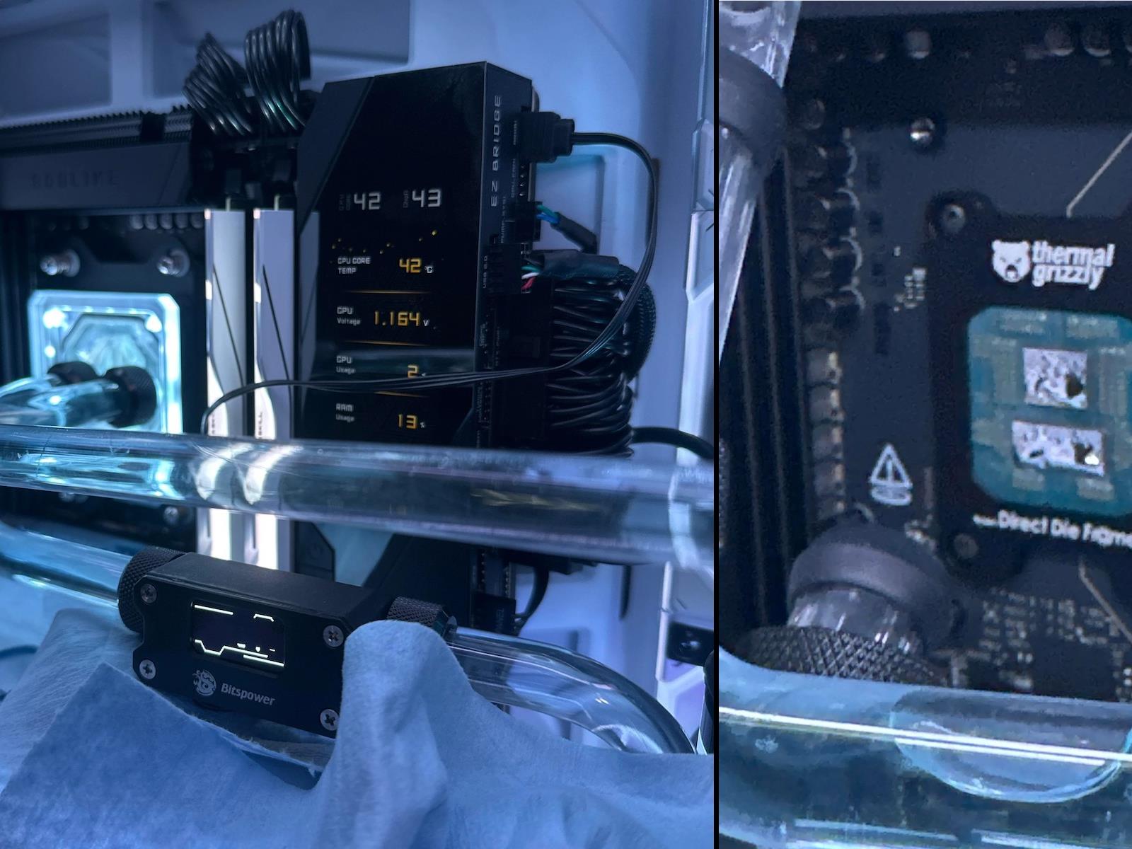 Ryzen 9 9950X3D Delidded With Clothes Iron And Fishing Line Flirts With 6GHz