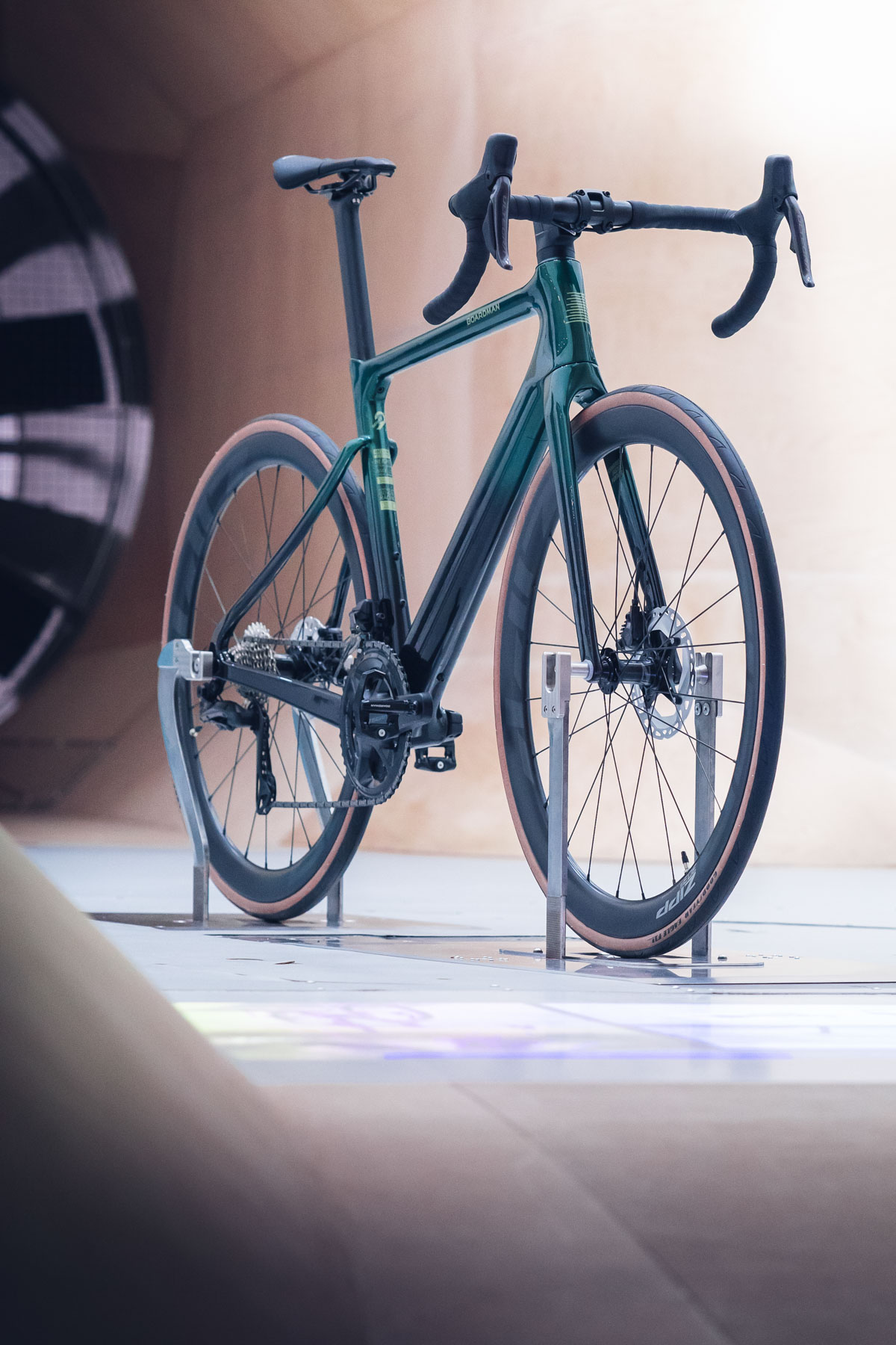 Boardman SLR bicycle in windtunnel