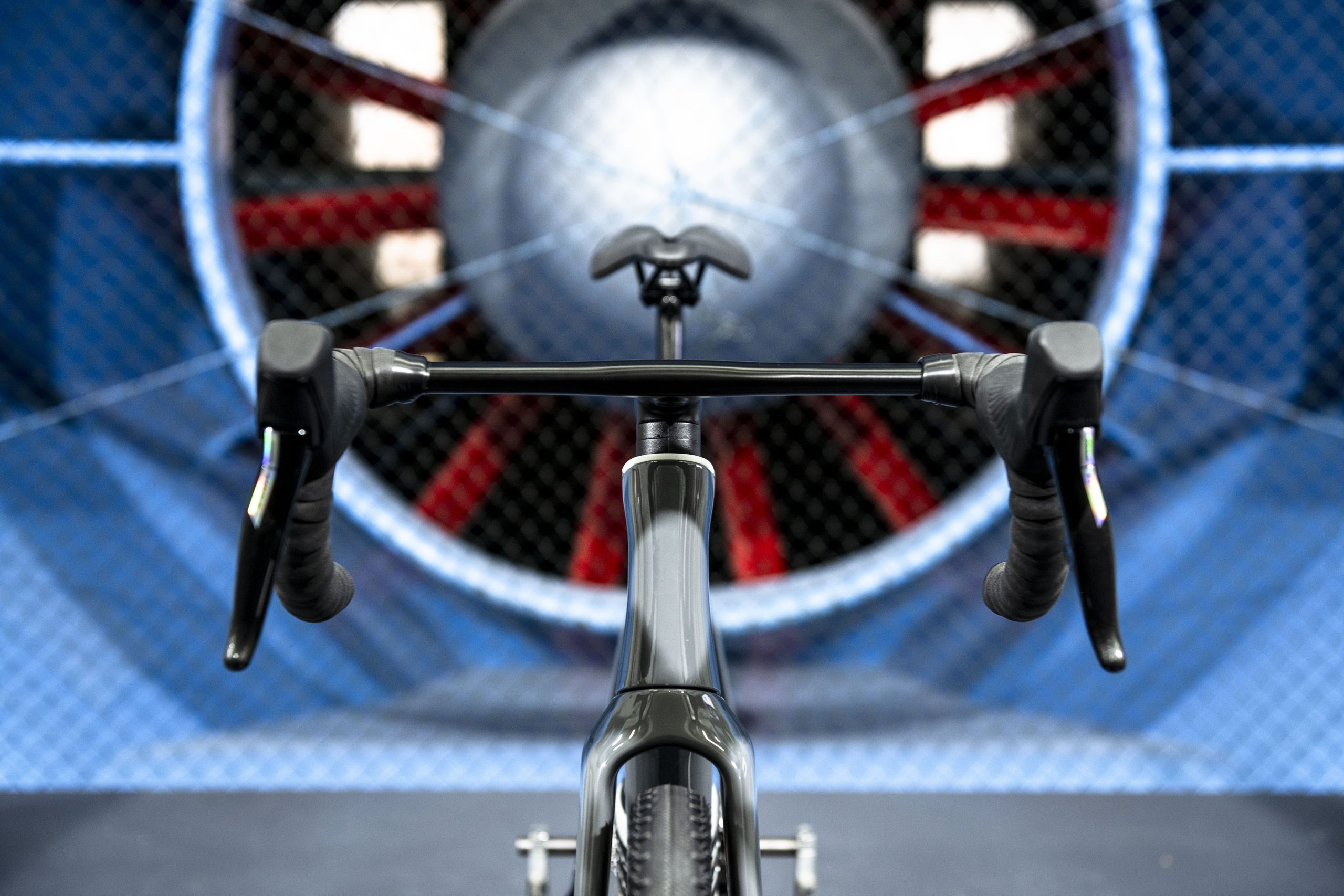 Avona Callis in a wind tunnel