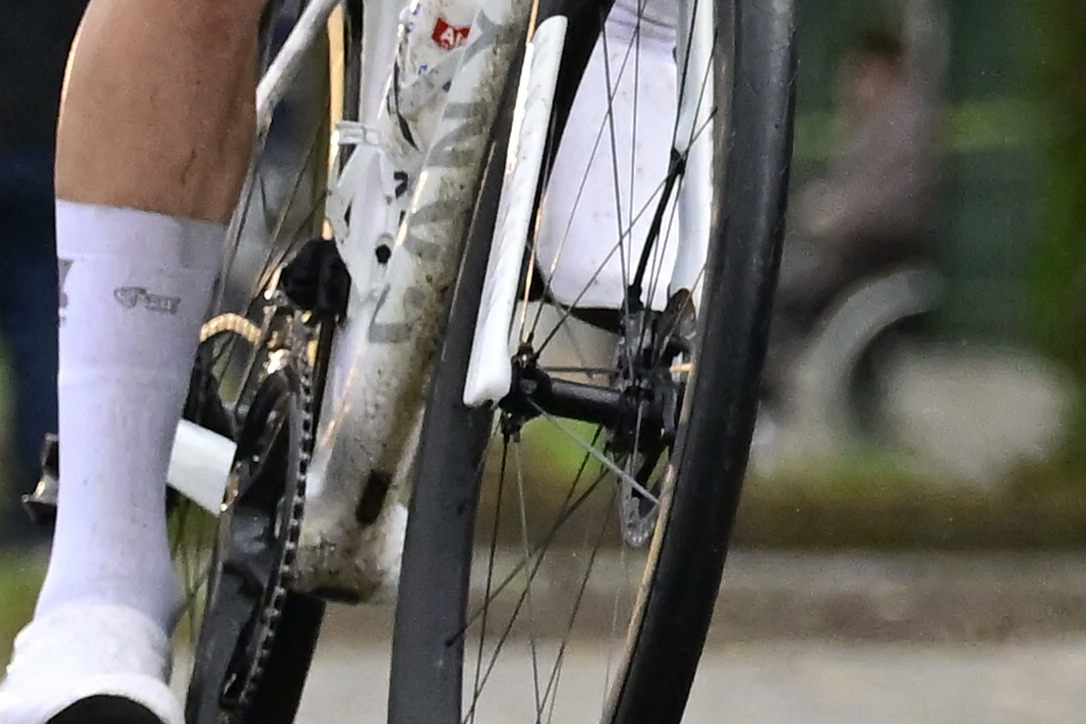 Close-up of new Shimano Dura-Ace wheels