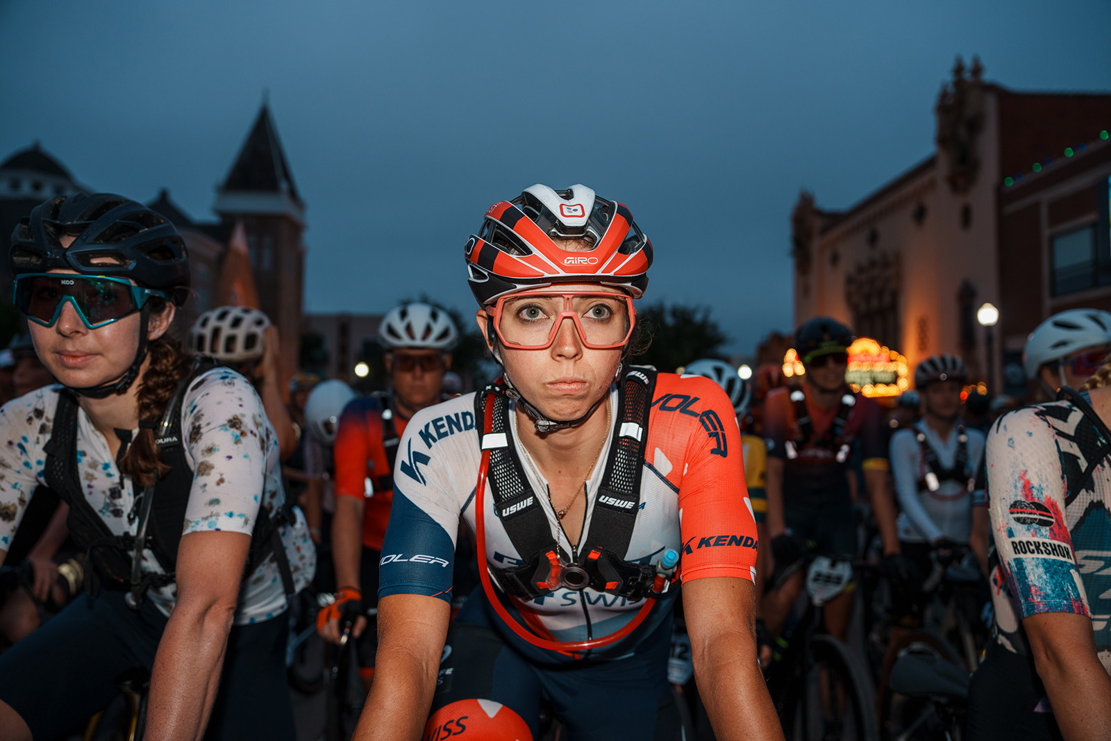 Group of cyclists at Unbound Gravel 200, June 2024