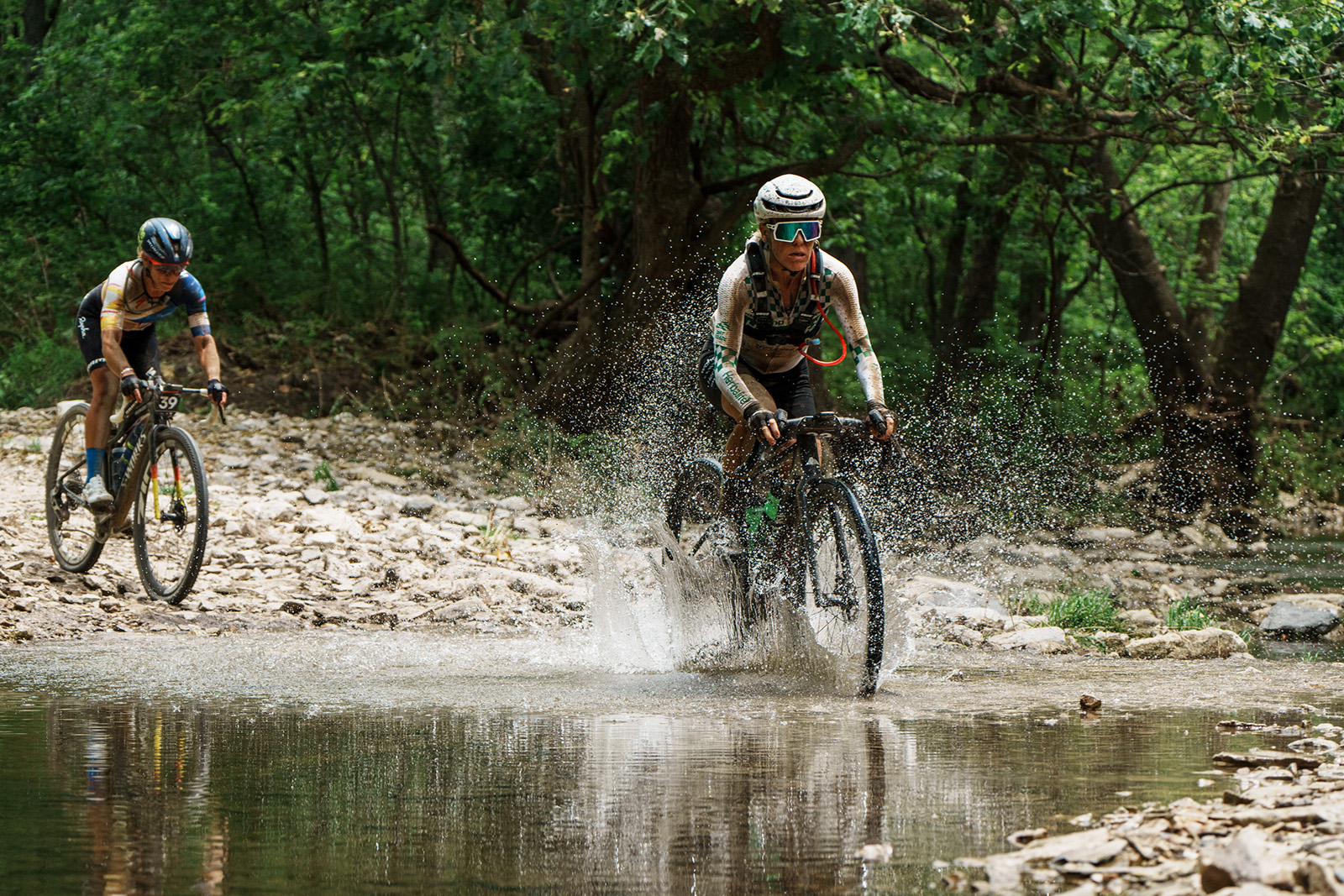 Cyclists at Unbound Gravel 200, June 2024