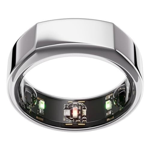 Oura Ring Gen3 Heritage - Silver - Size 13 - Smart Ring - Size First with Oura Ring Gen3 Sizing Kit - Sleep Tracking Wearable - Heart Rate - Fitness Tracker - 5-7 Days Battery Life