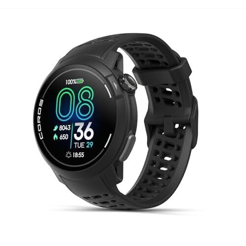 COROS PACE Pro GPS Sport Watch, 1.3-inch AMOLED Touchscreen, Fastest in Class Processor, 20 Days Battery Life, Navigation with Global Offline Maps, Sleep Tracking, Running, Cycling, Swimming- Black
