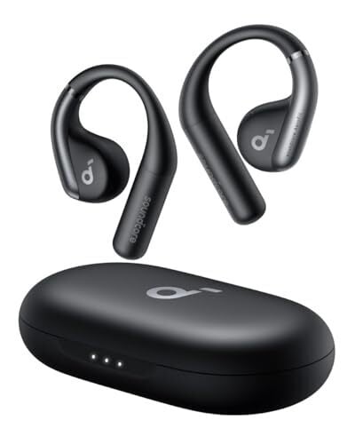 Soundcore by Anker, AeroFit Open-Ear Headphones, Ultra Comfort, Snug Fit, Ergonomic Ear Hook, Balanced Sound, IPX7 Waterproof, 42H Playtime, Bluetooth 5.3, App Control, Clear Calls, Wireless Earbuds