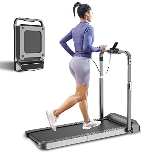 WALKINGPAD R2 Treadmill Running and Walking Folding Treadmill Manual Automatic Modes Foldable Walking Pad Non-Slip Smart LCD Display Fitness Equipment 0.5-7.5MPH (Black)