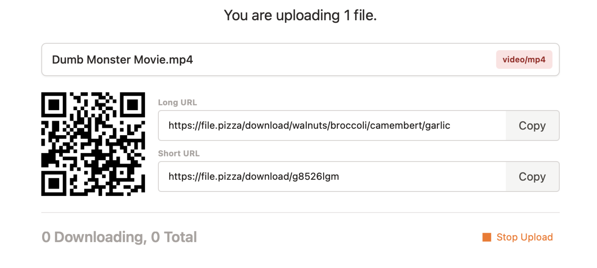 A QR code and download links for the file