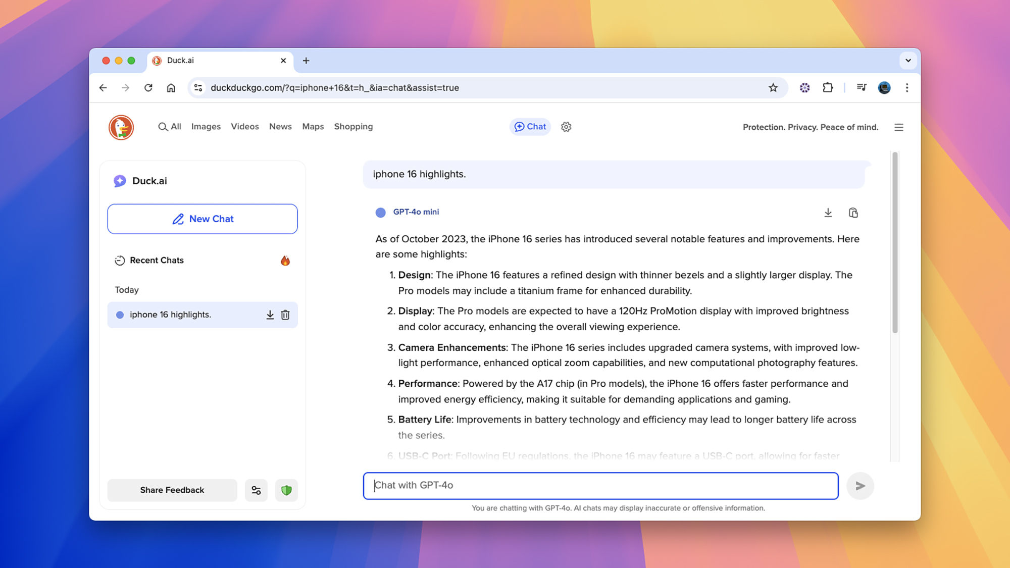 DuckDuckGo AI