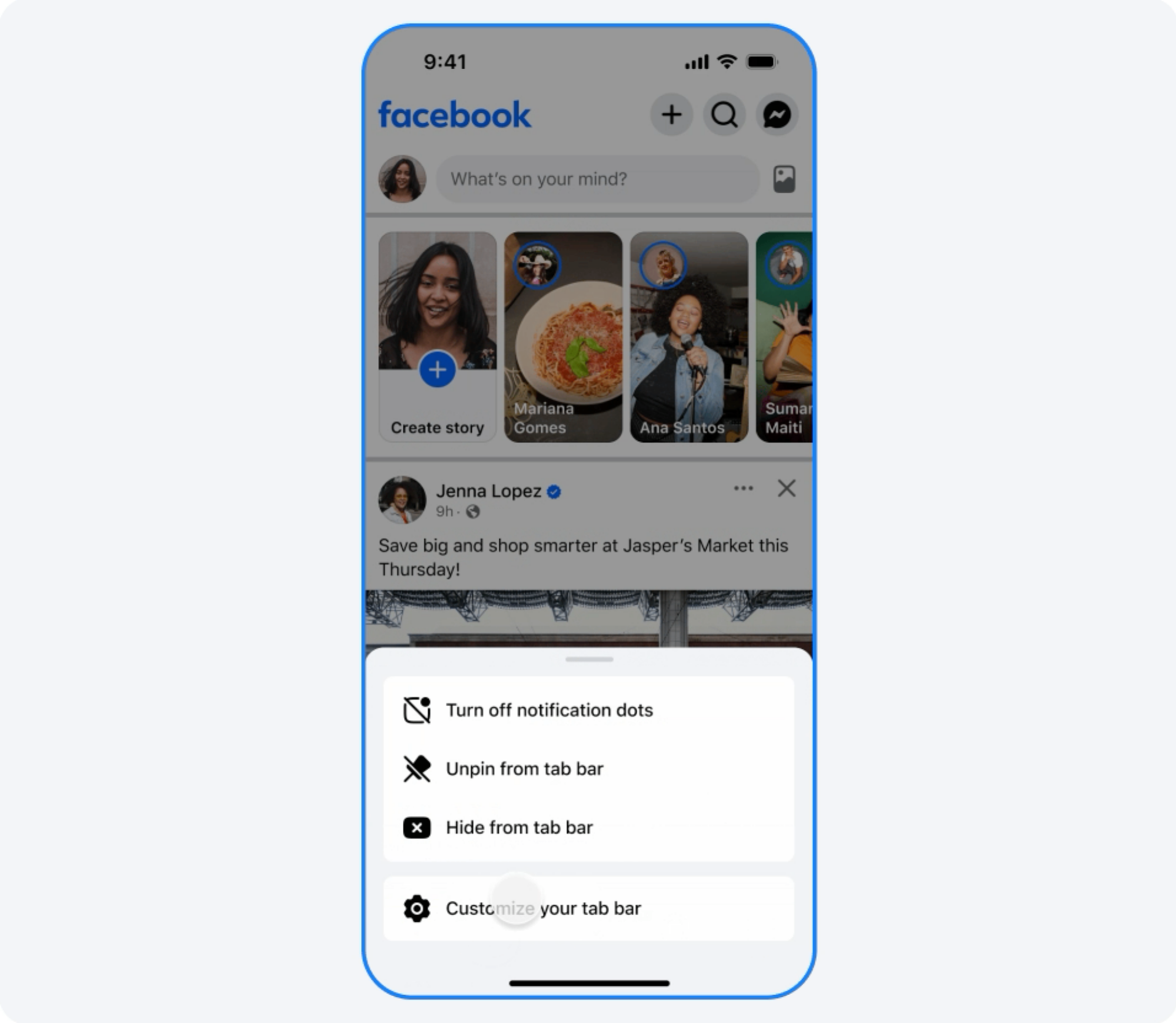 Bookmark tabs on Facebook