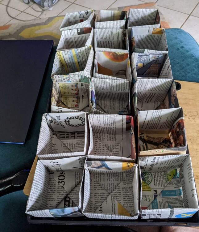 newspaper pots