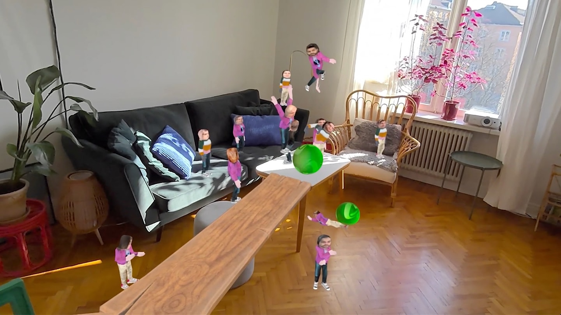 An apartment full of little mixed reality people.
