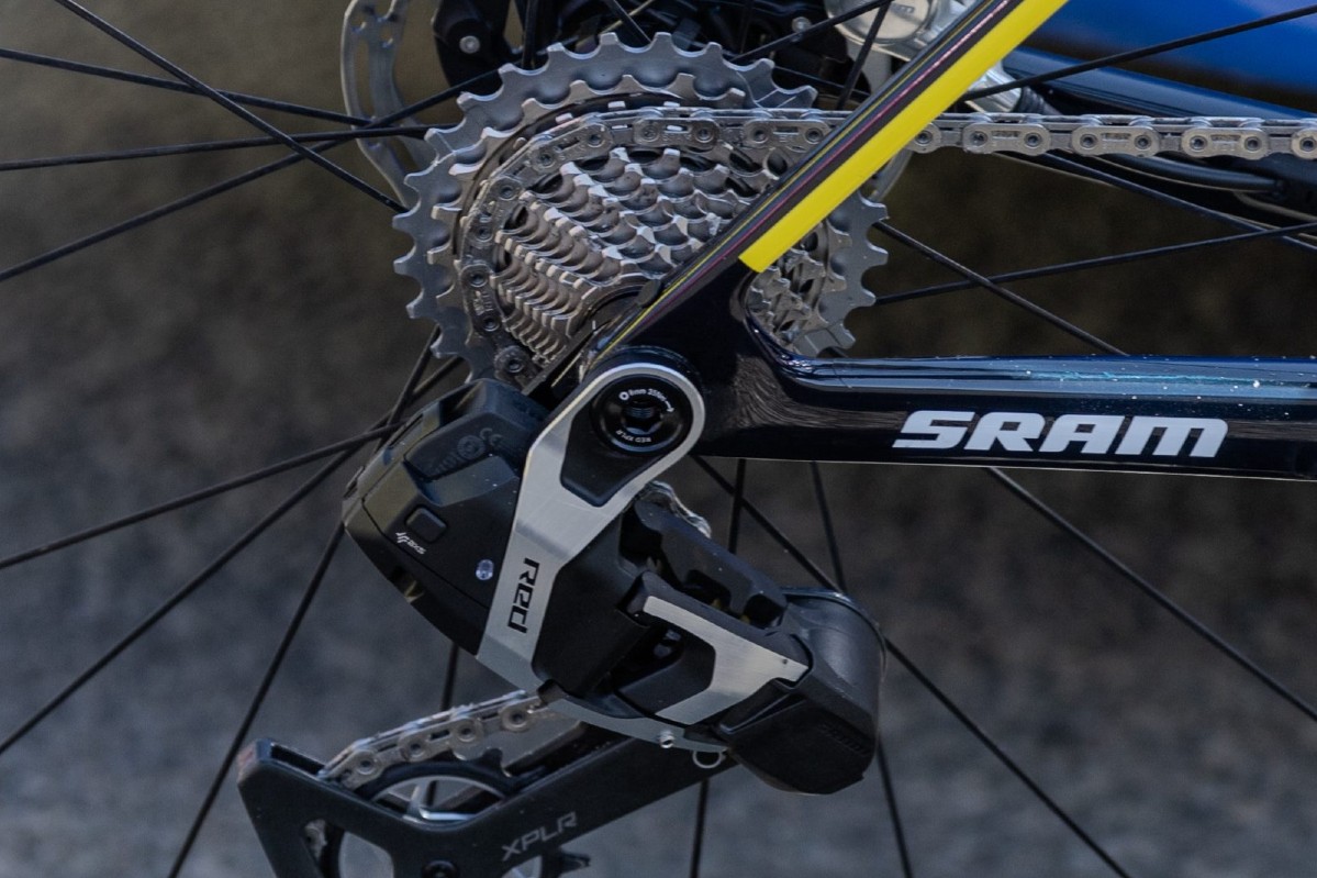 12-speed SRAM Red cassette with 13-speed SRAM Red XPLR rear derailleur